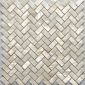 pure white herringbone mother of pearl mosaic tile