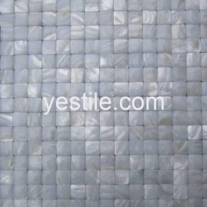 pure white seamless convex mother of pearl mosaic tile