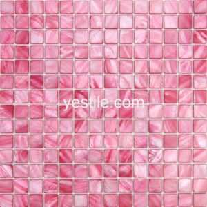 dyed pink mother of pearl mosaic tile