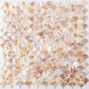 brown fish scale mother of pearl mosaic tile
