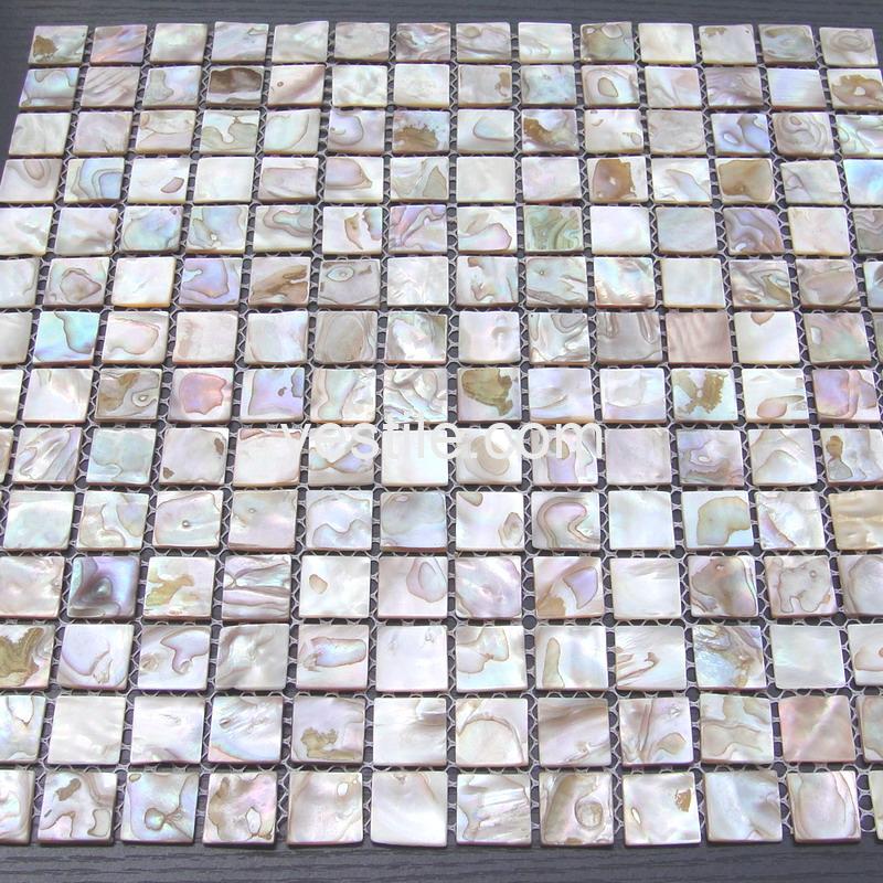 colorful square mother of pearl mosaic tile