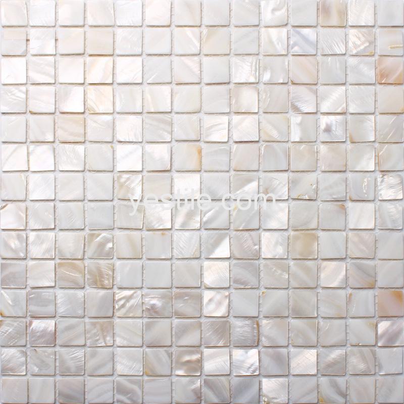natural white square mother of pearl mosaic tile