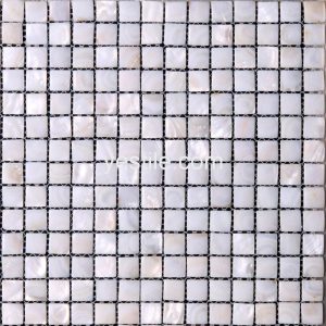 pure white convex mother of pearl mosaic tile