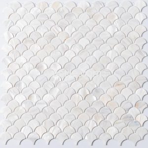 white fish scale mother of pearl mosaic tile